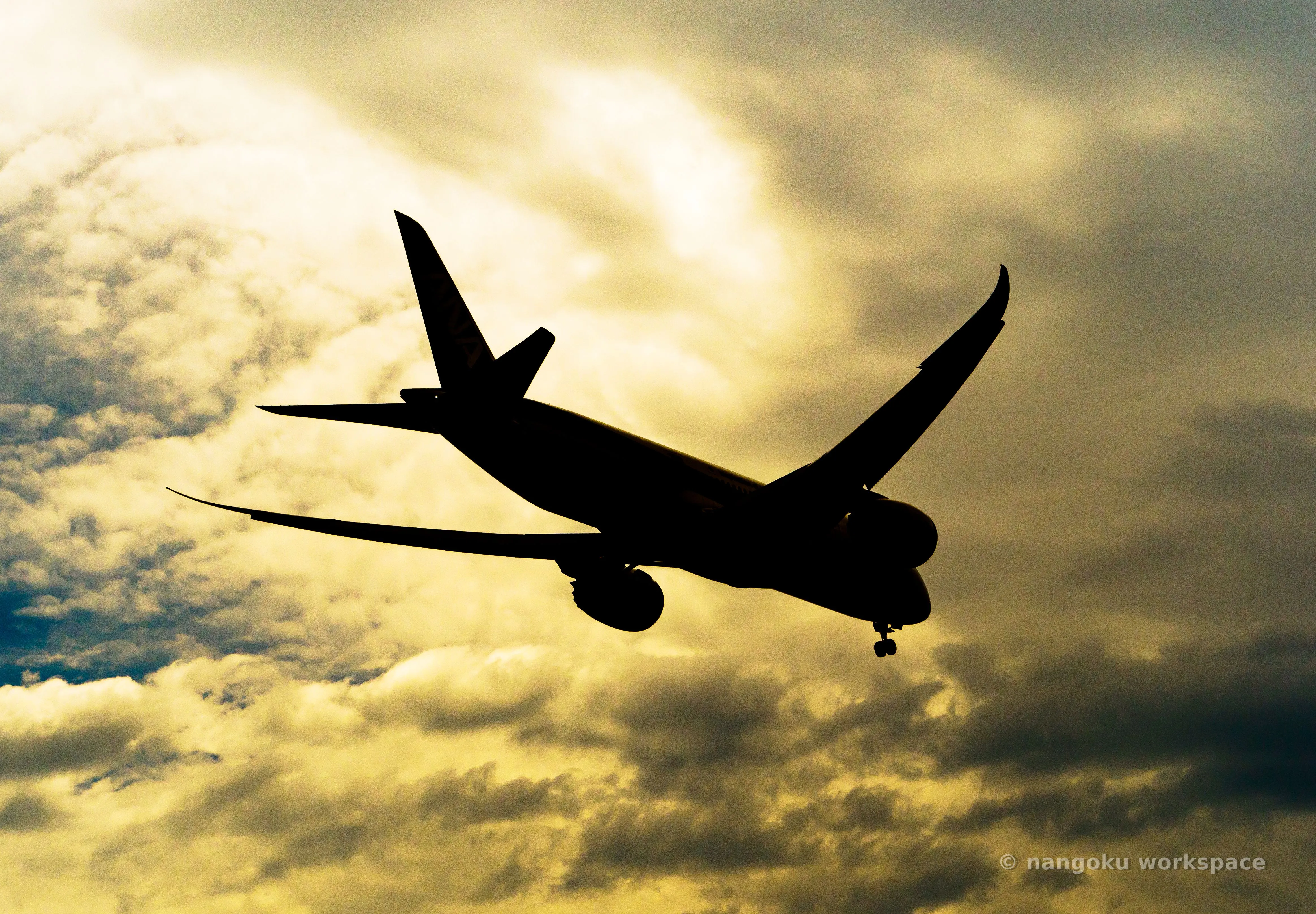 Boeing 787 sunset hero